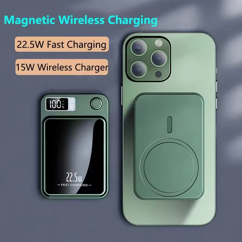 MagSnap 100,000mAh Magnetic Wireless Power Bank with 22.5W Fast Charging for iPhone and Samsung. By Agency286.